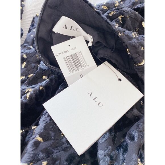 A.L.C. Jane Velvet Padded shoulder mini Dress - Picture 12 of 13